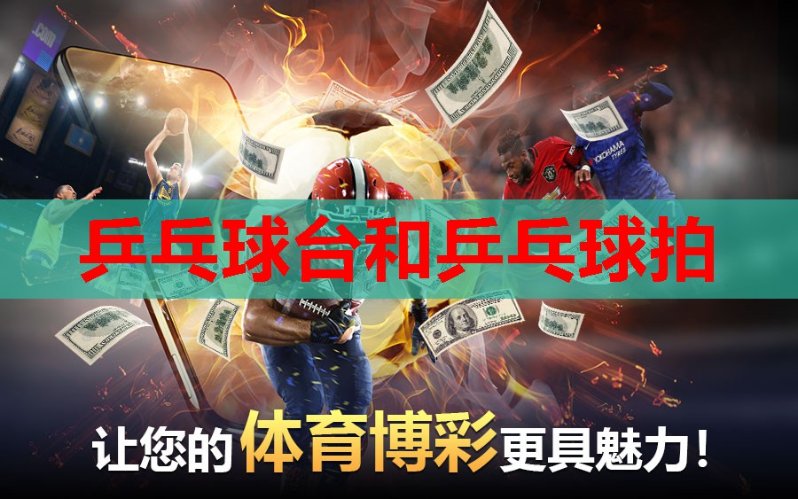 乒乓球台和乒乓球拍